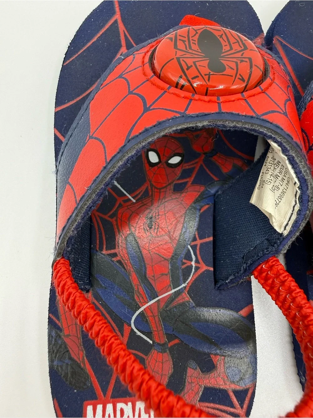 Kids Spider-Man Red & Navy Toe-Post Sandals
